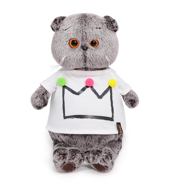 Кот Басик в футболке с короной