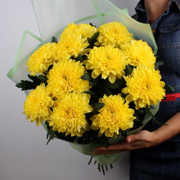 Букет из 9 одиночных хризантем