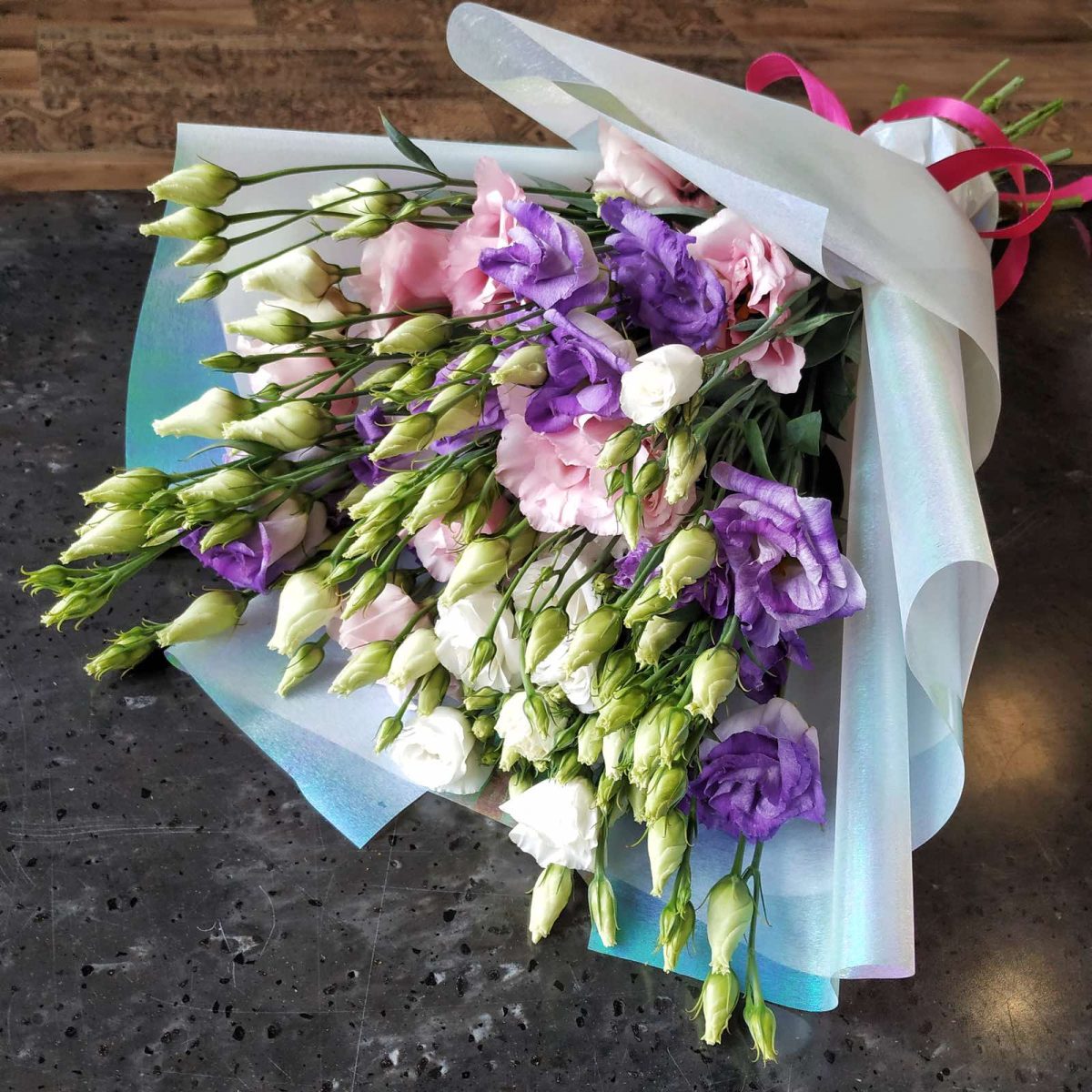 Букет из 15 эустом Микс — изображение 2