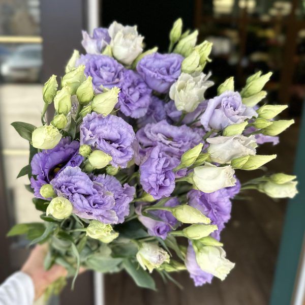 Букет из 5 лавандовых эустом