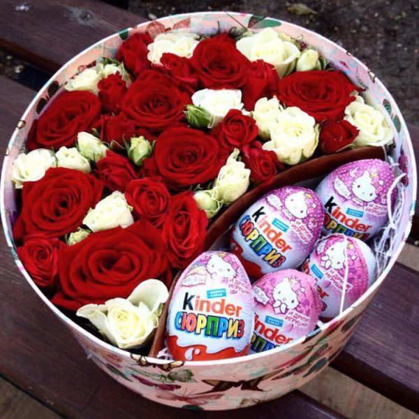 Композиция в шляпной коробке "Сюрприз"