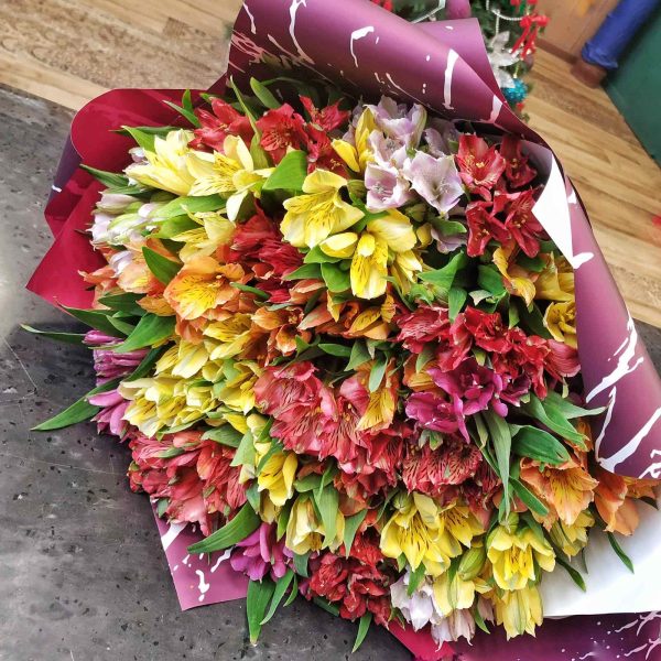 Букет Услада из 33 веточек альстромерий