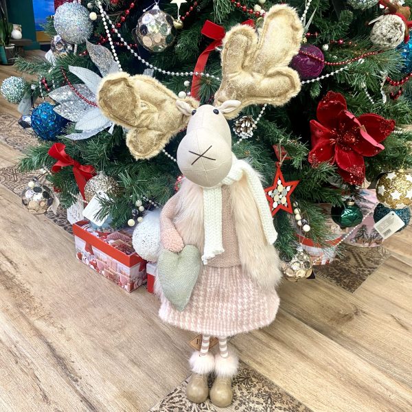 Сувенир новогодний Лось Девочка