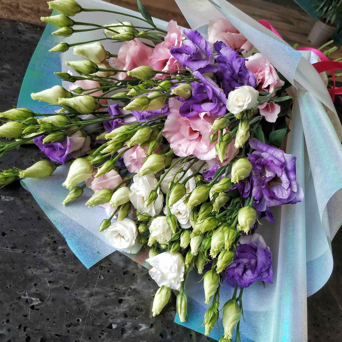 Букет из 15 эустом Микс — изображение 3