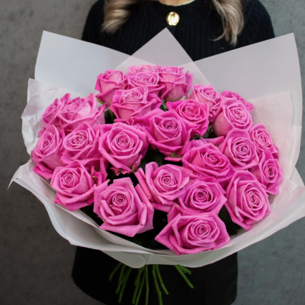 Букет из 25 розовых роз 50  см