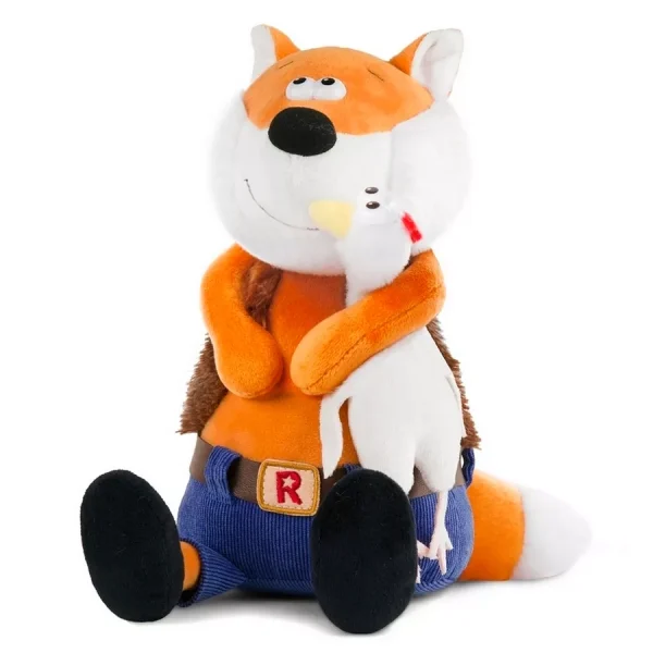 Мягкая игрушка ДуRашки Ловкий Лис и Курица 24 см в коробке