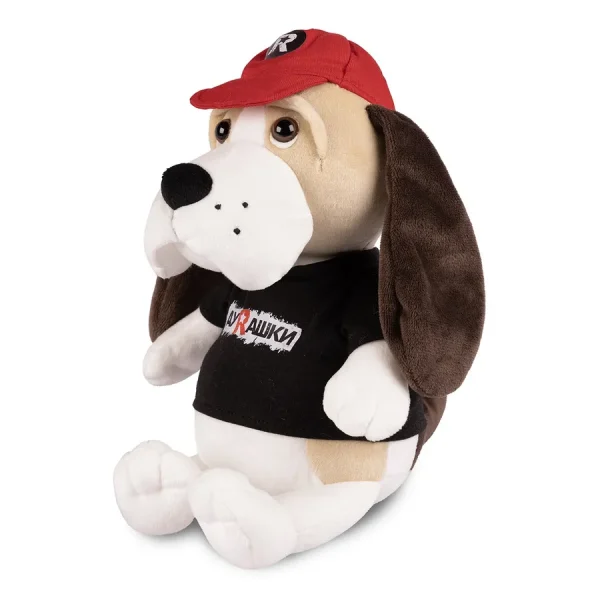 Мягкая Игрушка ДуRашки Бассет-Хаунд в бейсболке 23 см