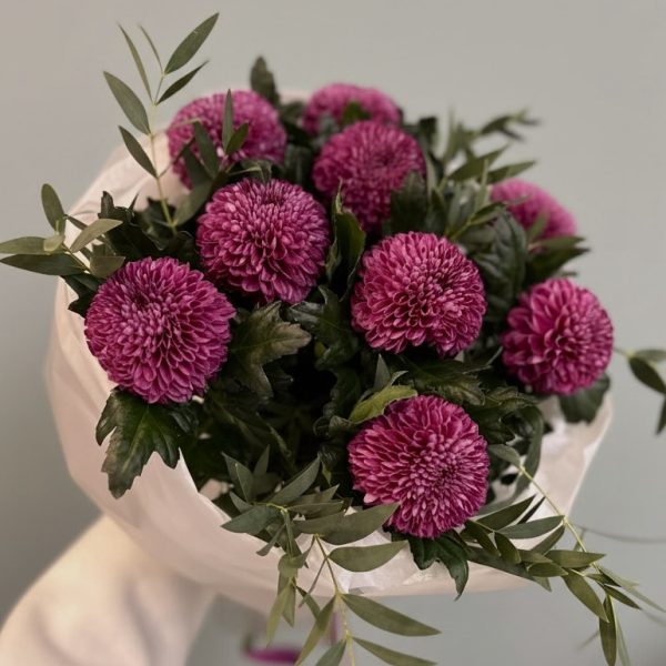 Букет из 9 одиночных хризантем