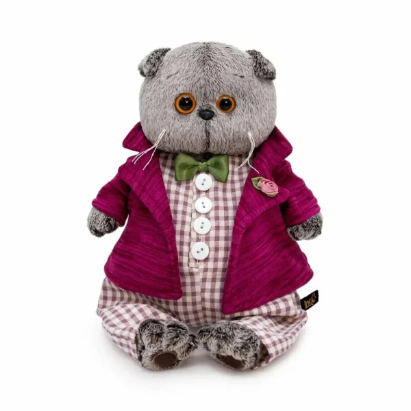 Кот Басик в комбинезоне и пиджаке