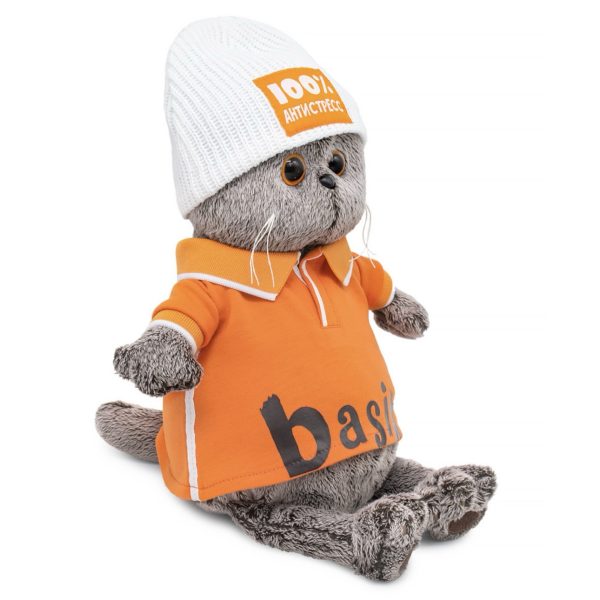 Кот Басик в поло и шапке